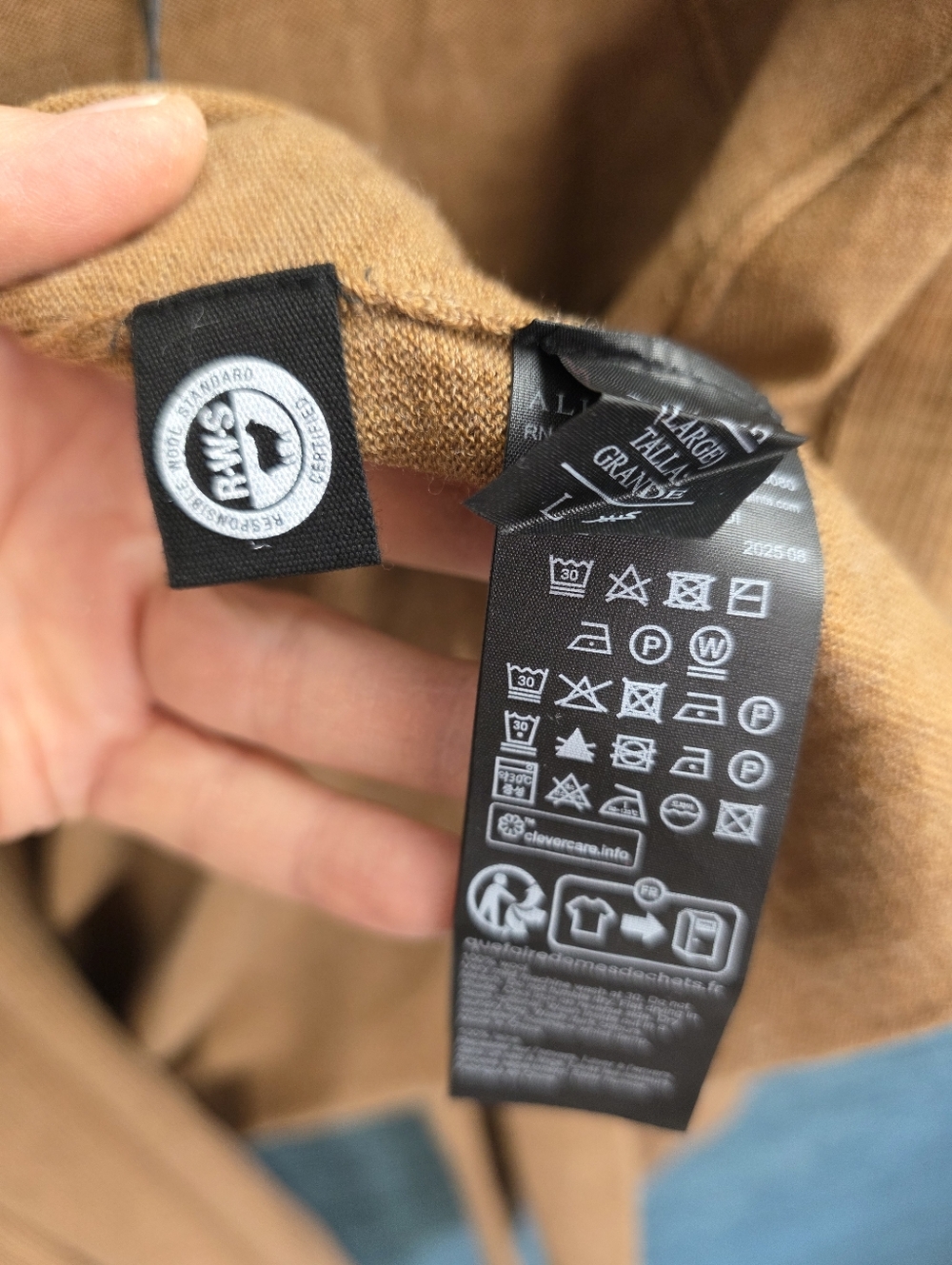 AllSaints Wasson Lightweight Pirate Cardigan, Camel Brown NWT - Picture 15 of 16